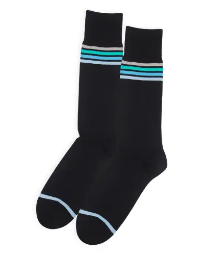 Men PEPER HAROW Mix Tape Mens Socks - Black £16.00