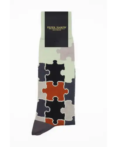 Men PEPER HAROW Jigsaw Mens Socks - Grey £16.00