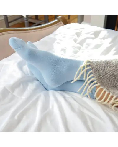 Women PEPER HAROW Plain Womens Bed Socks - Blue £15.00