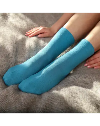Women PEPER HAROW Plain Womens Bed Socks - Aqua £15.00