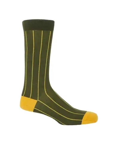 Men PEPER HAROW Pin Stripe Mens Socks - Green £16.00