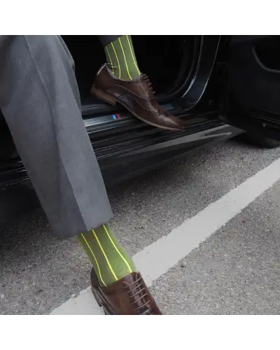 Men PEPER HAROW Pin Stripe Mens Socks - Green £16.00