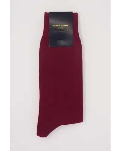 Men PEPER HAROW Classic Mens Socks - Burgundy £16.00