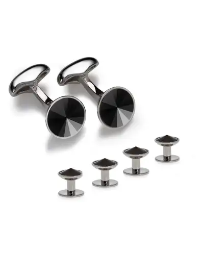 Stud & Cufflink Sets Babette Wasserman Galileo Stud and Cufflink Set Jet £139.00