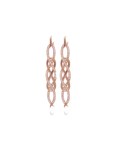 Earrings Babette Wasserman Poison Ivy Large Earrings Rose Gold £250.00