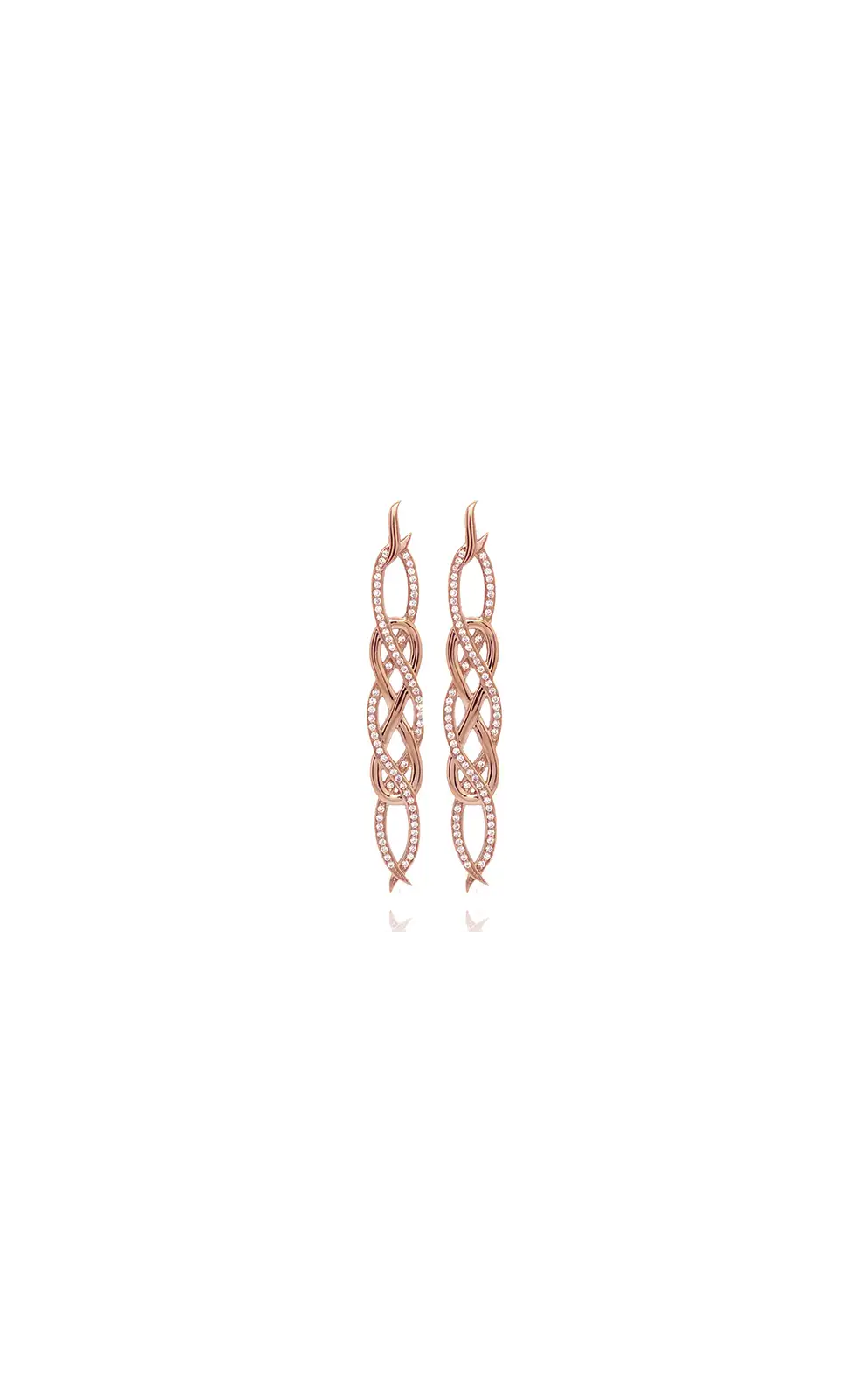 Earrings Babette Wasserman Poison Ivy Large Earrings Rose Gold £250.00