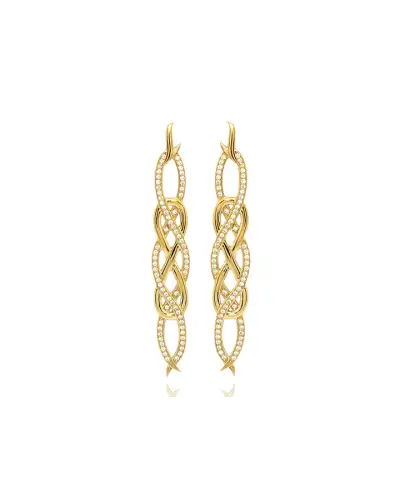 Earrings Babette Wasserman Poison Ivy Large Earrings Gold £231.00