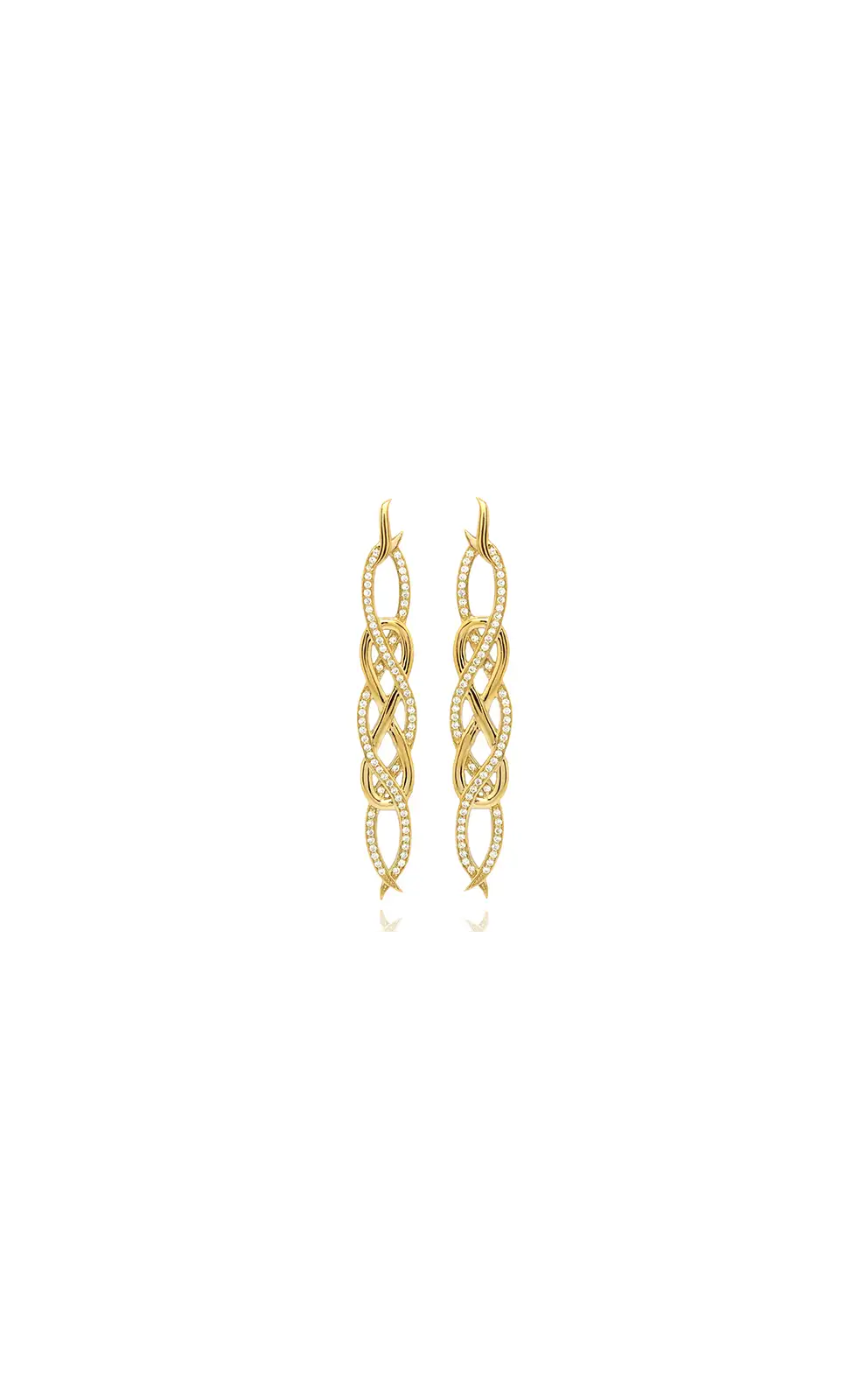 Earrings Babette Wasserman Poison Ivy Large Earrings Gold £231.00