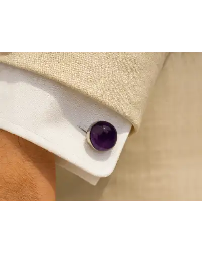 Cufflinks Babette Wasserman Power Orb Cufflinks Amethyst £93.00