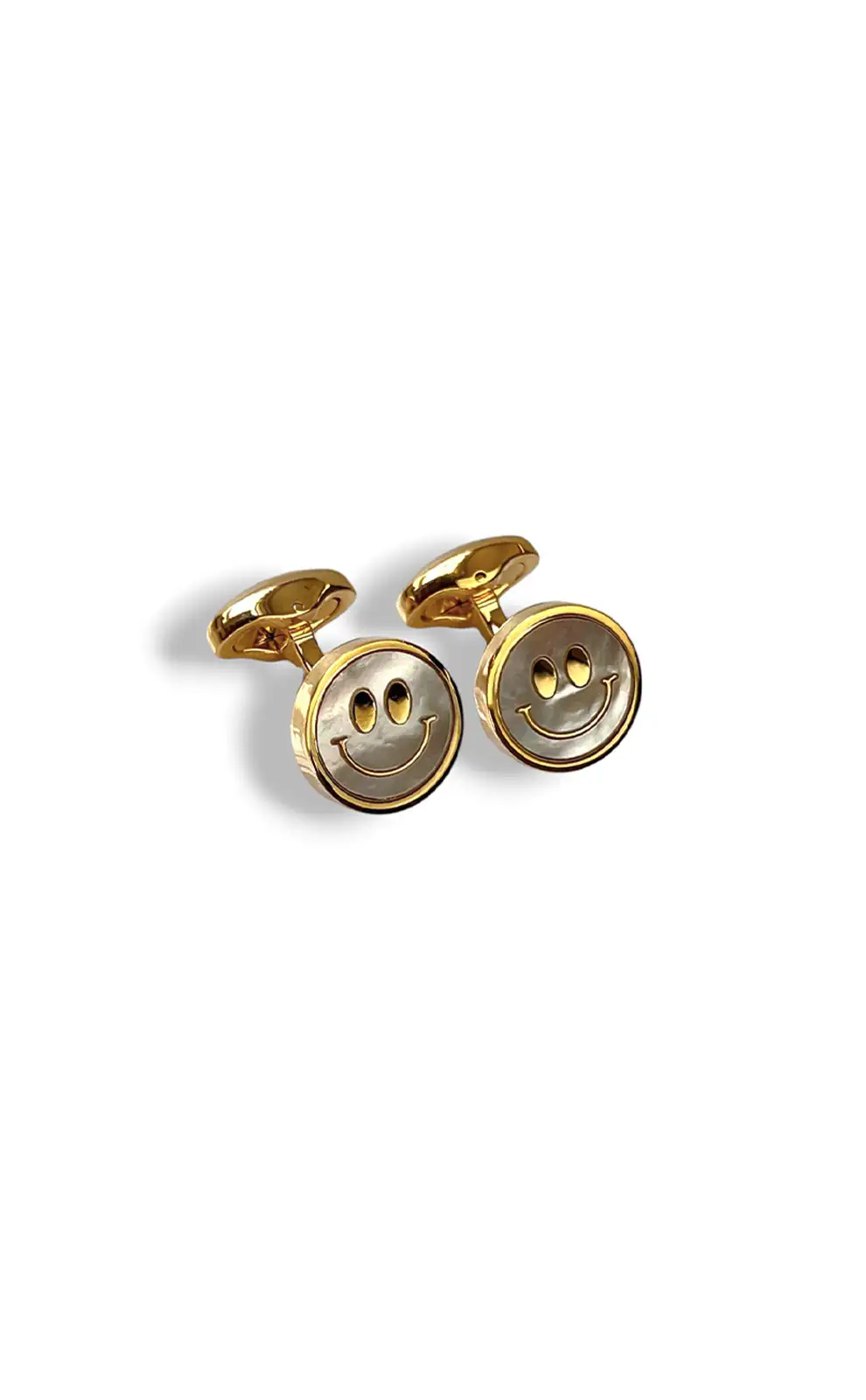 Cufflinks Babette Wasserman Smiling Face Cufflinks Yellow Gold £97.00