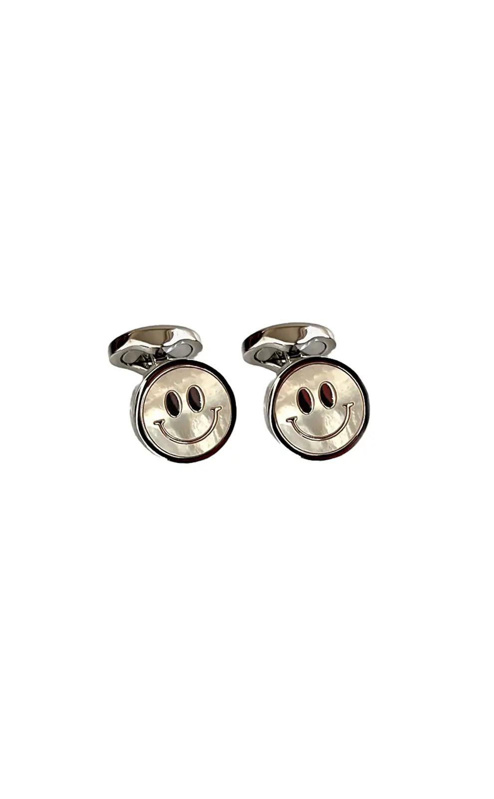 Cufflinks Babette Wasserman Smiling Face Cufflinks Rhodium £97.00