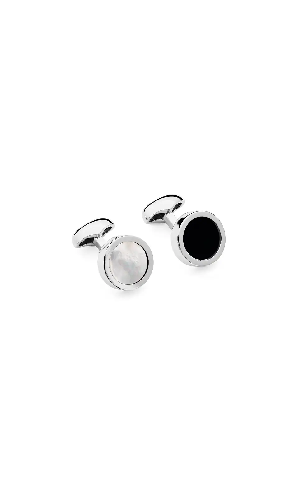 Cufflinks Babette Wasserman Reverso Disc Cufflinks Onyx and Mother Of Pearl £97.00