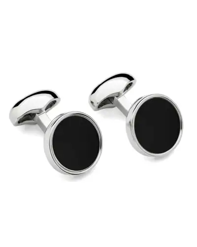 Cufflinks Babette Wasserman Deco Plain Cufflinks Onyx £79.00