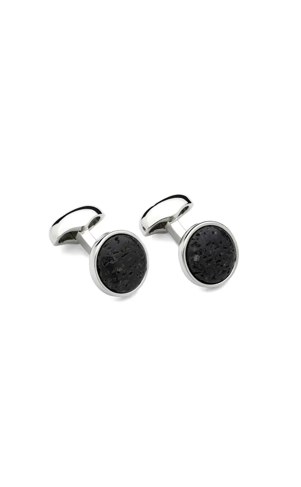 Cufflinks Babette Wasserman Volcanic Rock Cufflinks Rhodium £74.00