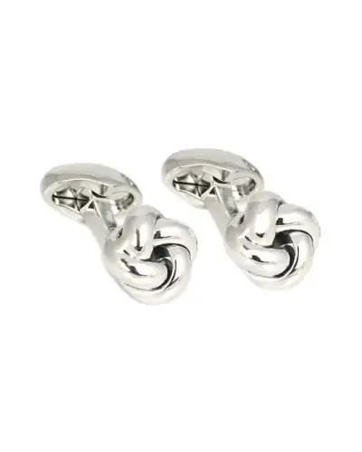 Cufflinks Babette Wasserman Knot Smooth Cufflinks Rhodium £70.00