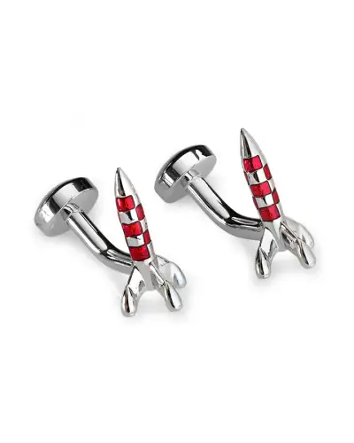 Cufflinks Babette Wasserman Retro Rocket Cufflinks Red £84.00