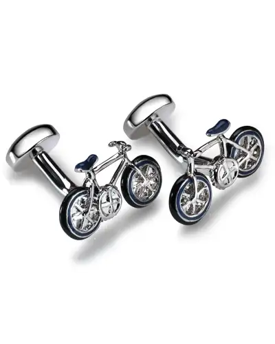 Cufflinks Babette Wasserman Bicycle Cufflinks Blue £93.00