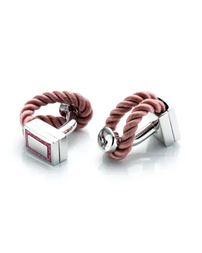 Cufflinks Babette Wasserman Rope Wrap Cufflinks Pink £74.00