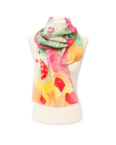 Scarves Fox and Chave Matisse Pineapple and Flowers Silk Habotai Scarf £42.00