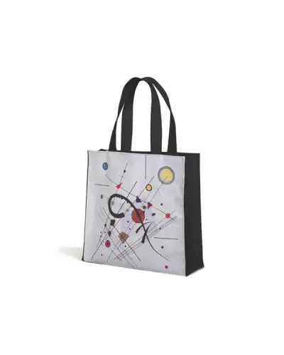 Bone China Hand Painted Fox and Chave Kandinsky Grey Square Tote Bag £14.00