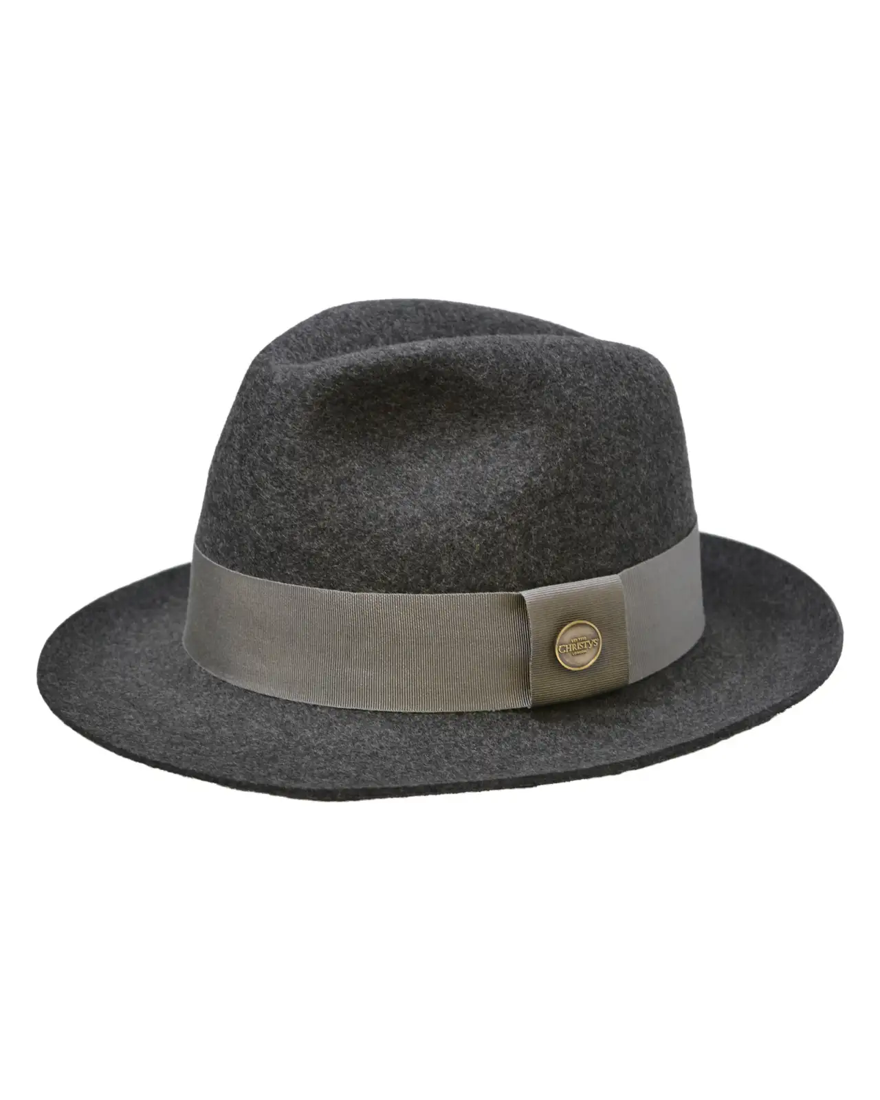 Trilbies & Pork Pies Christys Hats Wool Felt Trilby In Dark Grey Mix-CH-CWF100438-7XL £63.00