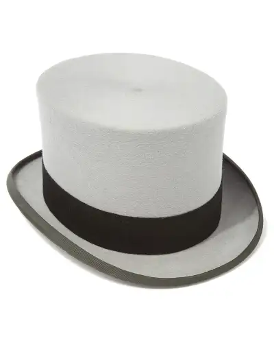 Top Hats Christys Hats Ascot Fur Felt Grey Top Hat-CH-CST100011GREY-55 £212.00