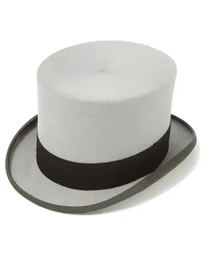 Top Hats Christys Hats Ascot Fur Felt Grey Top Hat-CH-CST100011GREY-55 £212.00