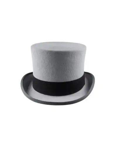 Top Hats Christys Hats Ascot Fur Felt Grey Top Hat-CH-CST100011GREY-55 £212.00