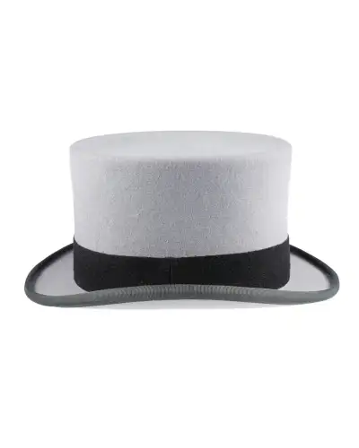 Top Hats Christys Hats Ascot Fur Felt Grey Top Hat-CH-CST100011GREY-55 £212.00