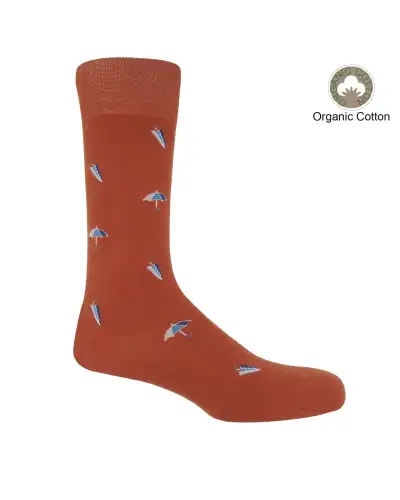 Men PEPER HAROW Umbrella Mens Socks - Orange £17.00