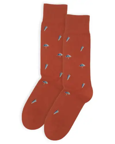 Men PEPER HAROW Umbrella Mens Socks - Orange £17.00