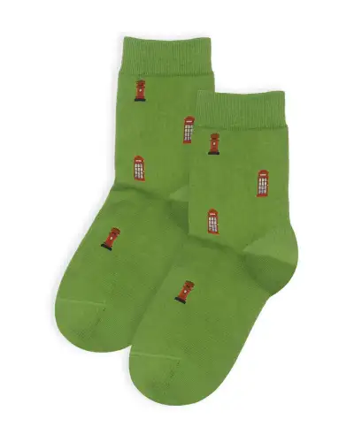 Women PEPER HAROW Post Box Womens Socks - Green £15.00