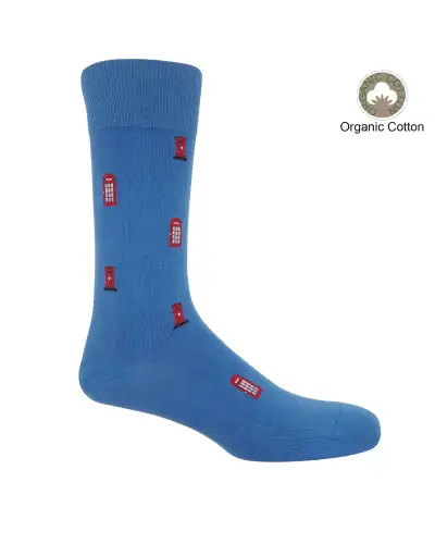 Men PEPER HAROW Post Box Mens Socks - Blue £17.00