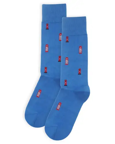 Men PEPER HAROW Post Box Mens Socks - Blue £17.00