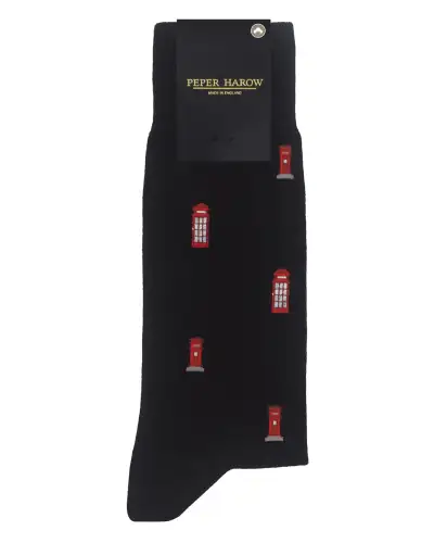 Men PEPER HAROW Post Box Mens Socks - Black £17.00