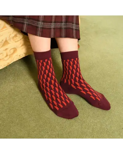 Women PEPER HAROW Scooby Womens Socks - Maroon £15.00
