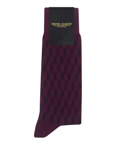 Men PEPER HAROW Scooby Mens Socks - Maroon £16.00