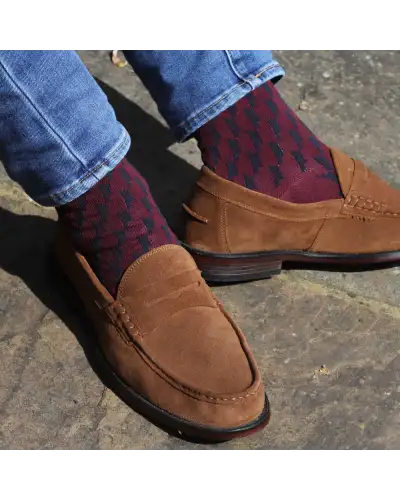 Men PEPER HAROW Scooby Mens Socks - Maroon £16.00