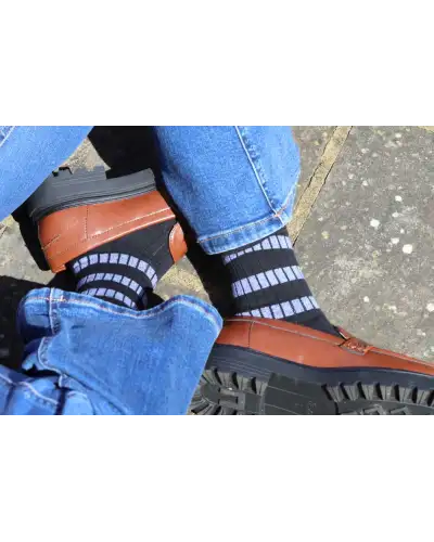 Women PEPER HAROW Old School Womens Socks - Black £15.00