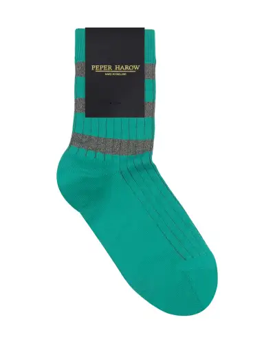 Women PEPER HAROW Old School Womens Socks - Teal £15.00
