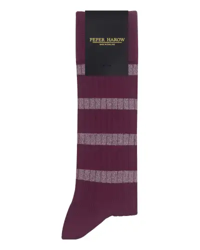 Men PEPER HAROW Old School Mens Socks - Maroon £16.00