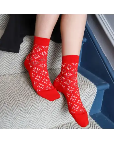 Women PEPER HAROW Soho Womens Socks - Red £15.00
