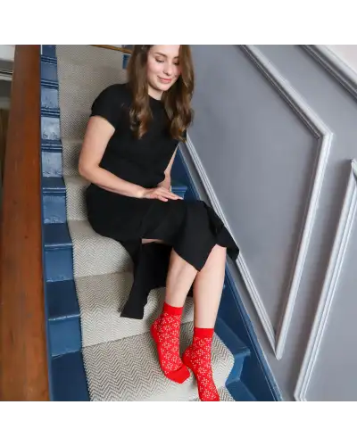 Women PEPER HAROW Soho Womens Socks - Red £15.00