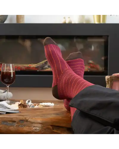 Men PEPER HAROW Dash Mens Socks - Maroon-PH-8557323747502 £14.00