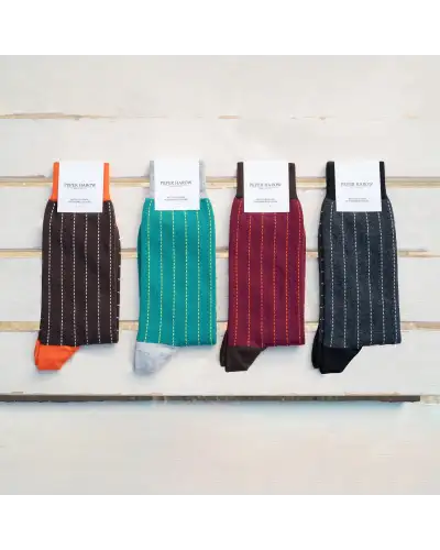 Men PEPER HAROW Dash Mens Socks - Maroon-PH-8557323747502 £14.00