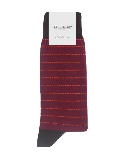 Men PEPER HAROW Dash Mens Socks - Maroon-PH-8557323747502 £14.00