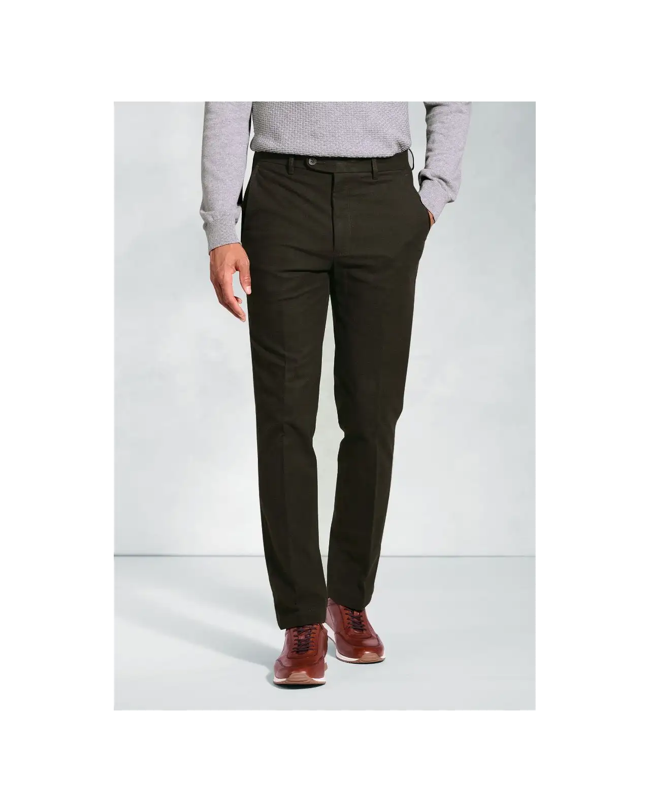 Moleskin Trousers Brook Taverner Regular Fit Kerswell Olive Cotton Moleskin Trousers £62.00