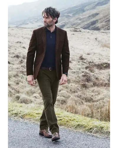 Moleskin Trousers Brook Taverner Regular Fit Kerswell Olive Cotton Moleskin Trousers £62.00