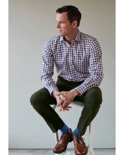 Moleskin Trousers Brook Taverner Regular Fit Kerswell Olive Cotton Moleskin Trousers £62.00