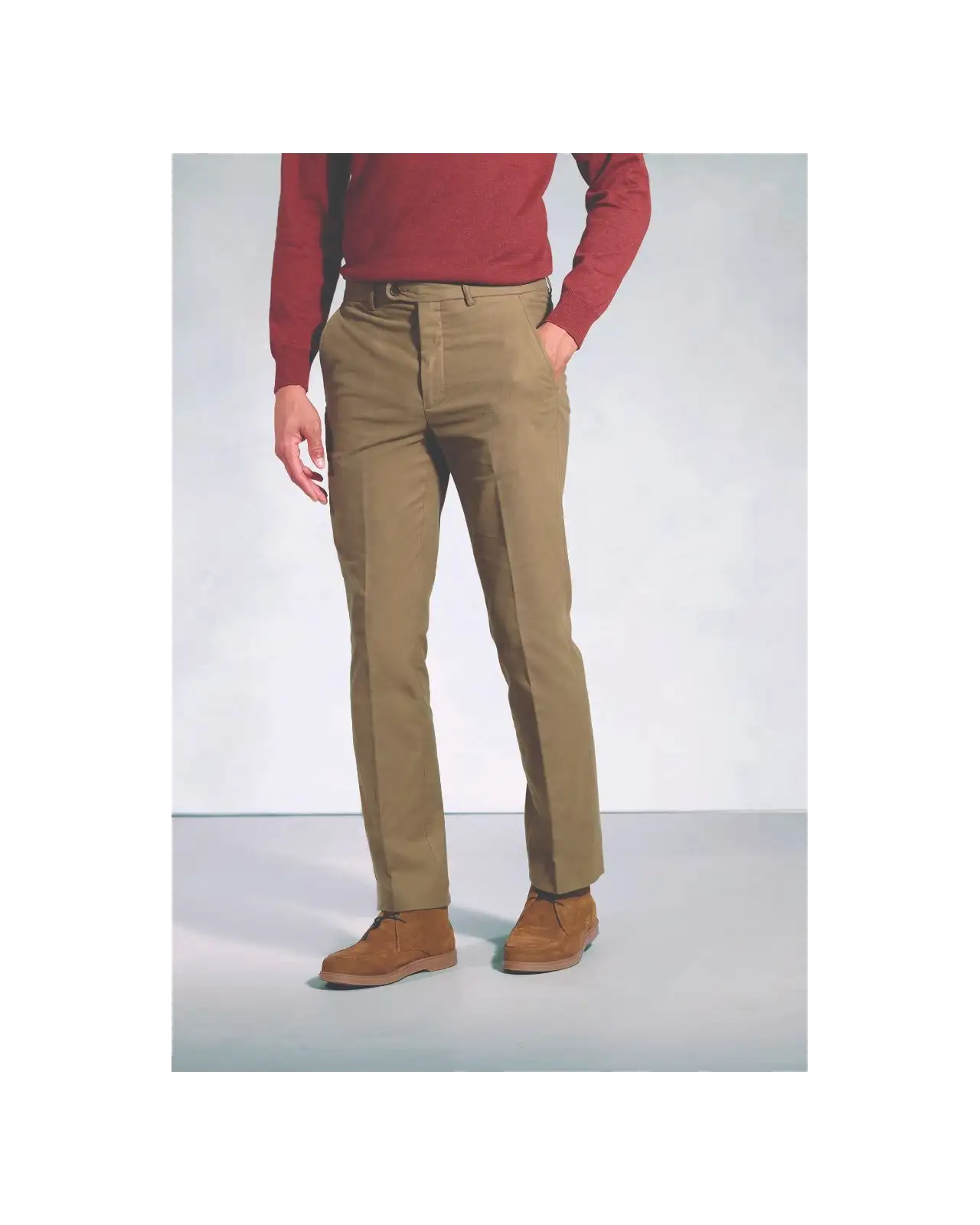 Moleskin Trousers Brook Taverner Regular Fit Kerswell Stone Cotton Moleskin Trousers £62.00